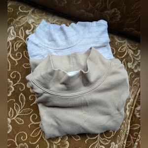 2 Tan Mock Turtleneck Collection: Robert Scott Tops